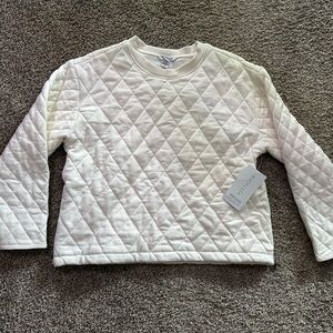 NWT Athleta Retroplush quilted crewneck sweatshirt